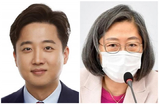 이준석(왼쪽) 국민의힘 대표와 이수정 경기대 범죄심리학과 교수.